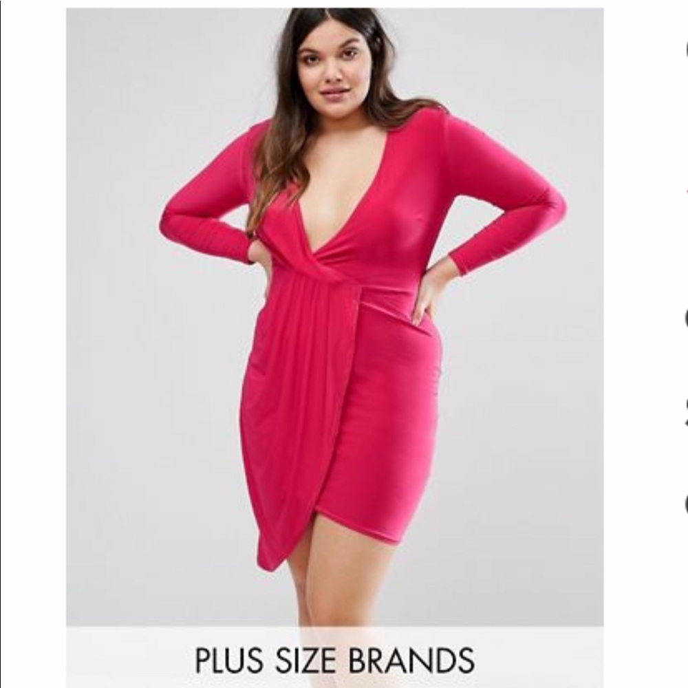 Club L Plus Slinky Wrap Dress